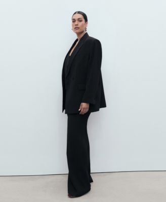 Women's Straight Mid-Rise Suit Pants