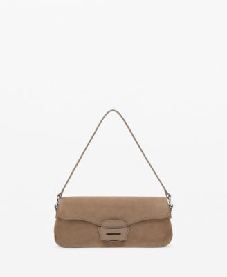 MANGO - Women's Suede Shoulder Bag