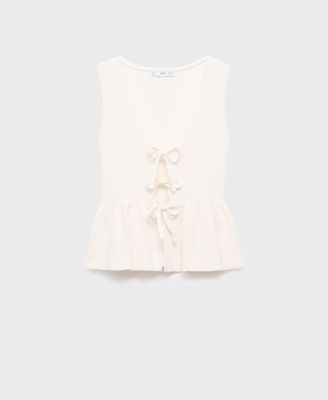 MANGO - Women's Bows Knit Top