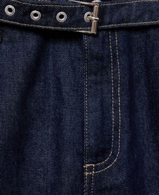 Women's Straight-Fit Belt Jeans