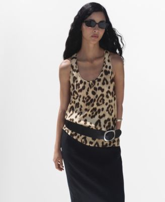 Women's Animal-Print Fluid Top