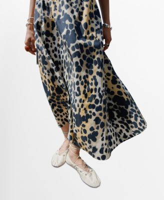 Women's Animal-Print Cotton Skirt