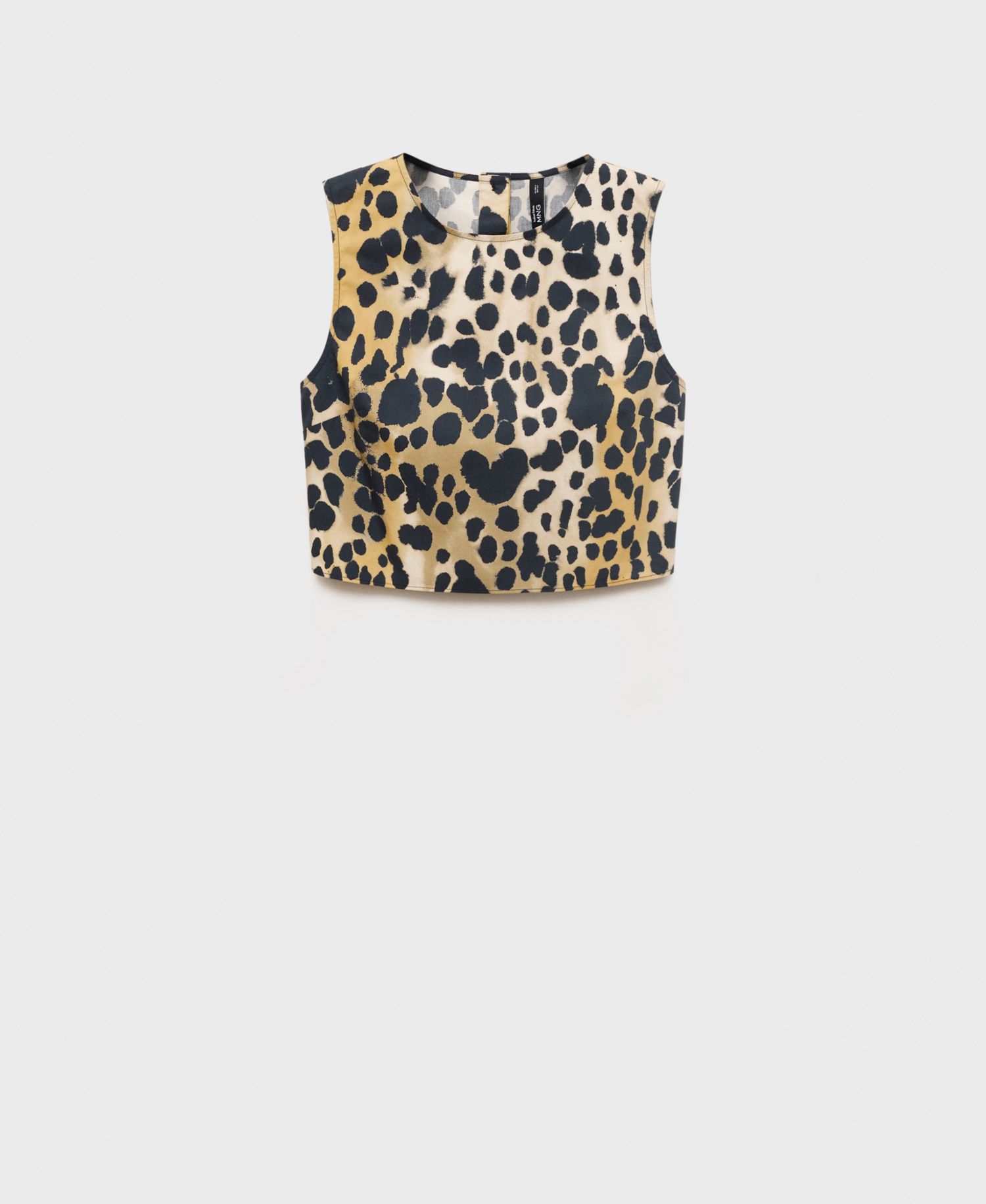 Women's Animal-Print Cotton Crop Top