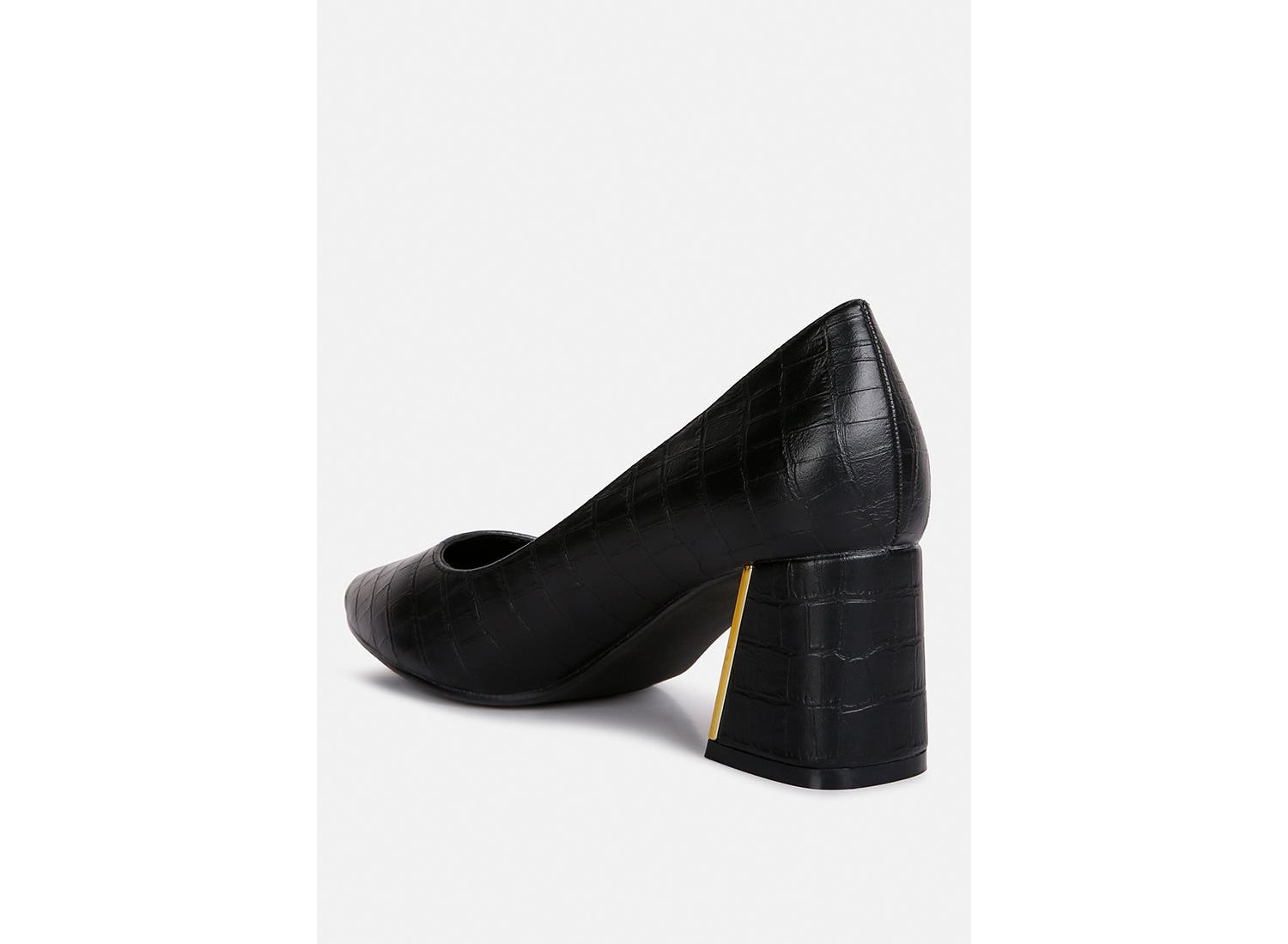 emersyn croc block heel pump