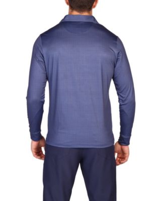 Men's Gameplay Long-Sleeve Perfomance Polo - Mini Houndstooth