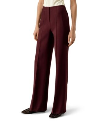 Women's Silk-Wool Twill Flare Pants