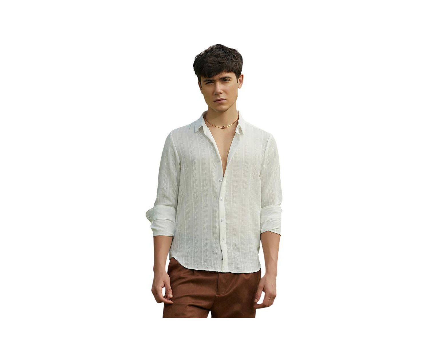 Men's Ridge-Striped Shirt