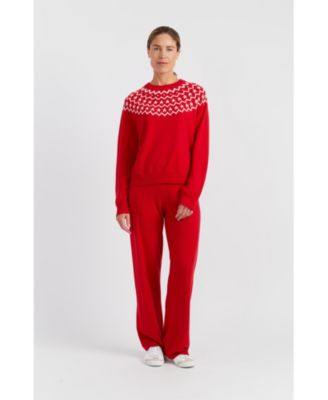 Women's Wool Cashmere Star Yoke Sweater