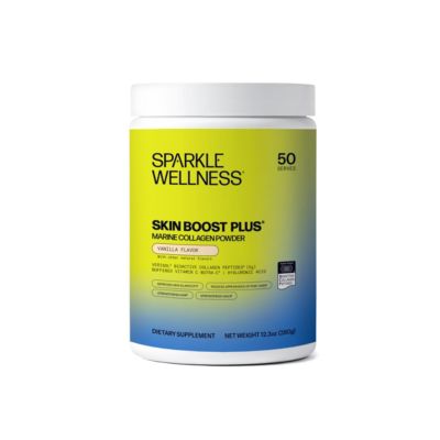 Sparkle Wellness Marine Skin Boost Plus (No Flavor) [50-Serves] Collagen Powder with Marine-derived Verisol Bioactive Hydrolyzed Peptides, Vitamin C &