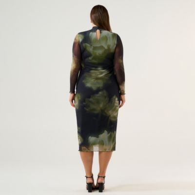 Plus Size Peace Lily Mesh Dress