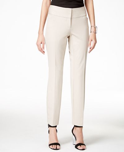 Alfani Wide-Band Slim Ankle Pants, Only at Macy's - Women - Macy's