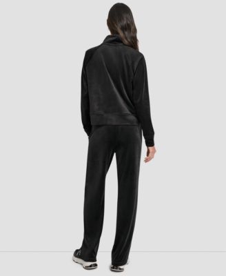 Women's Platinum Velour Embroidered Logo Sweatshirt