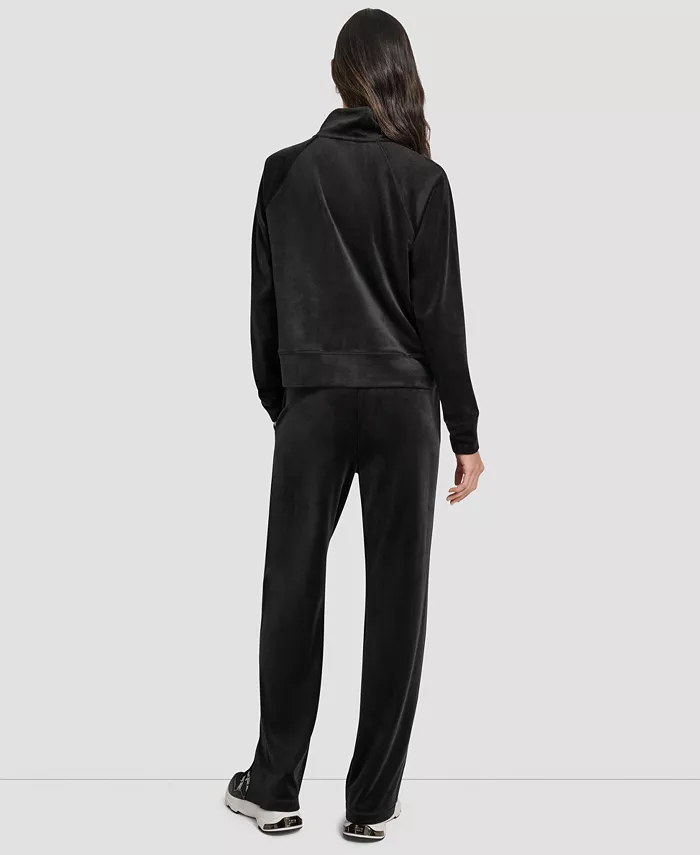 Women's Platinum Velour Embroidered Logo Sweatshirt - thumbnail 4