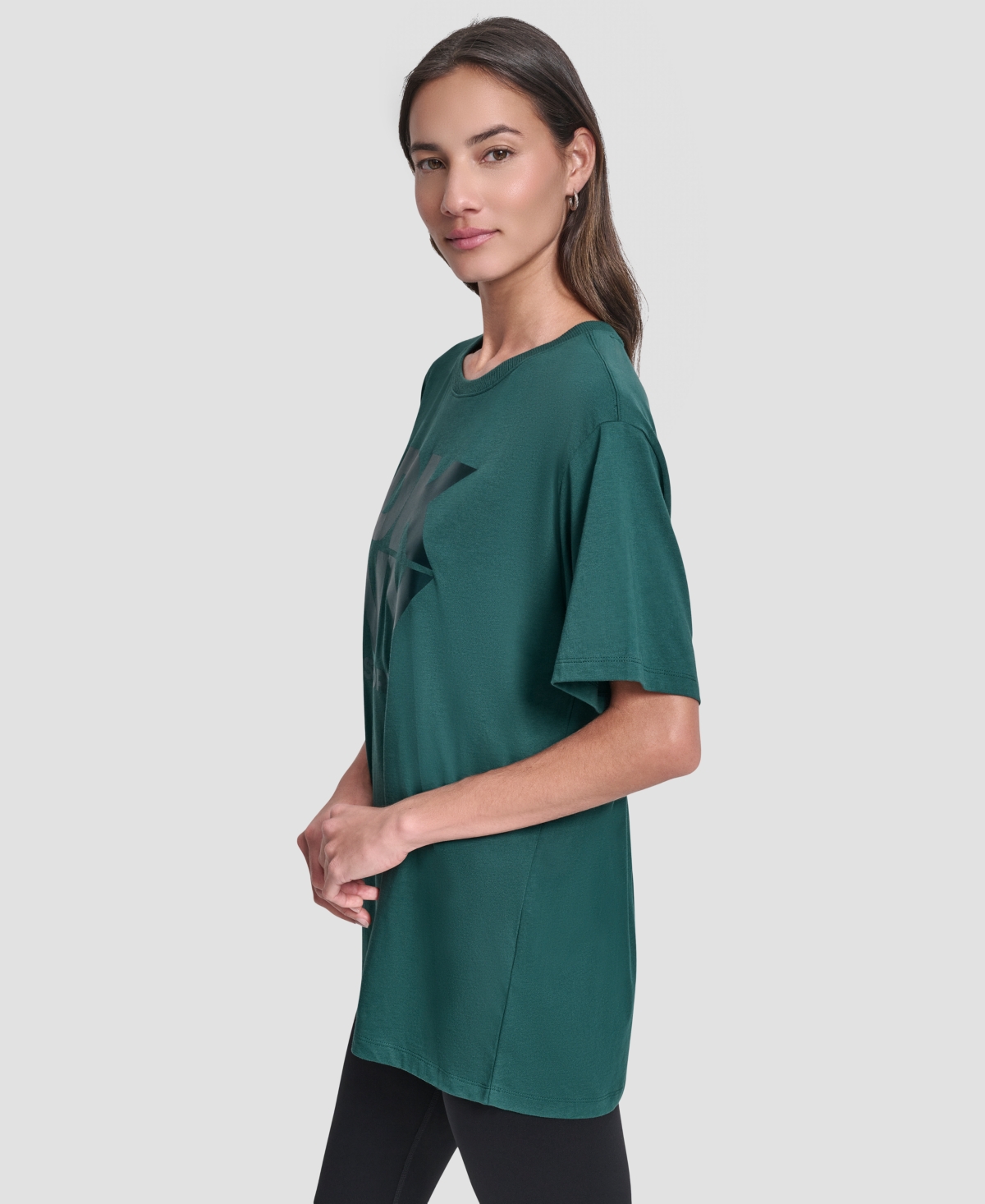 Dkny Women's Oversized Short Sleeve Tunic T-shirt In Green