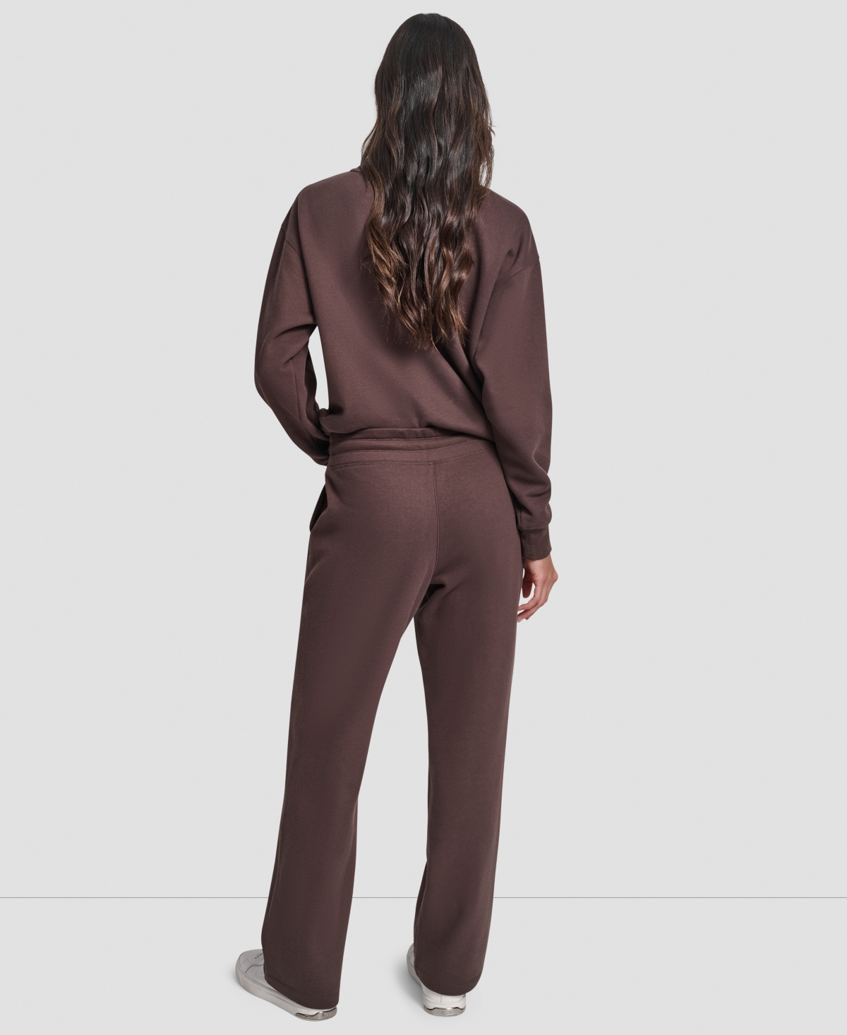 Dkny Women's Sport Stacked Transfer Logo Track Pants In Brown