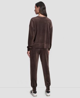 Women's Platinum Velour Crewneck Sweatshirt