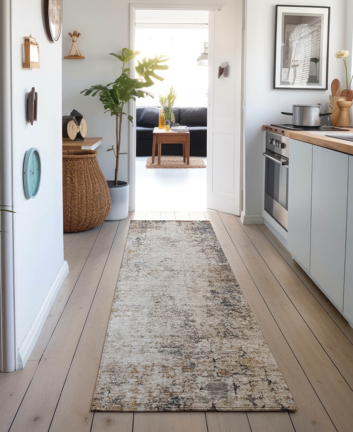 Dalyn Neo No4 2'3"x7'6" Runner Area Rug In Gray