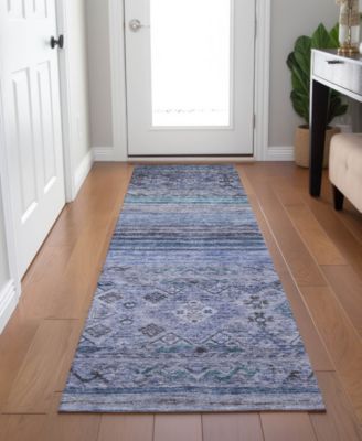 Karaj Washable KJ4 2'3"x7'6" Runner Area Rug