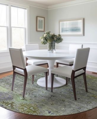 Karaj Washable KJ5 8'x8' Round Area Rug