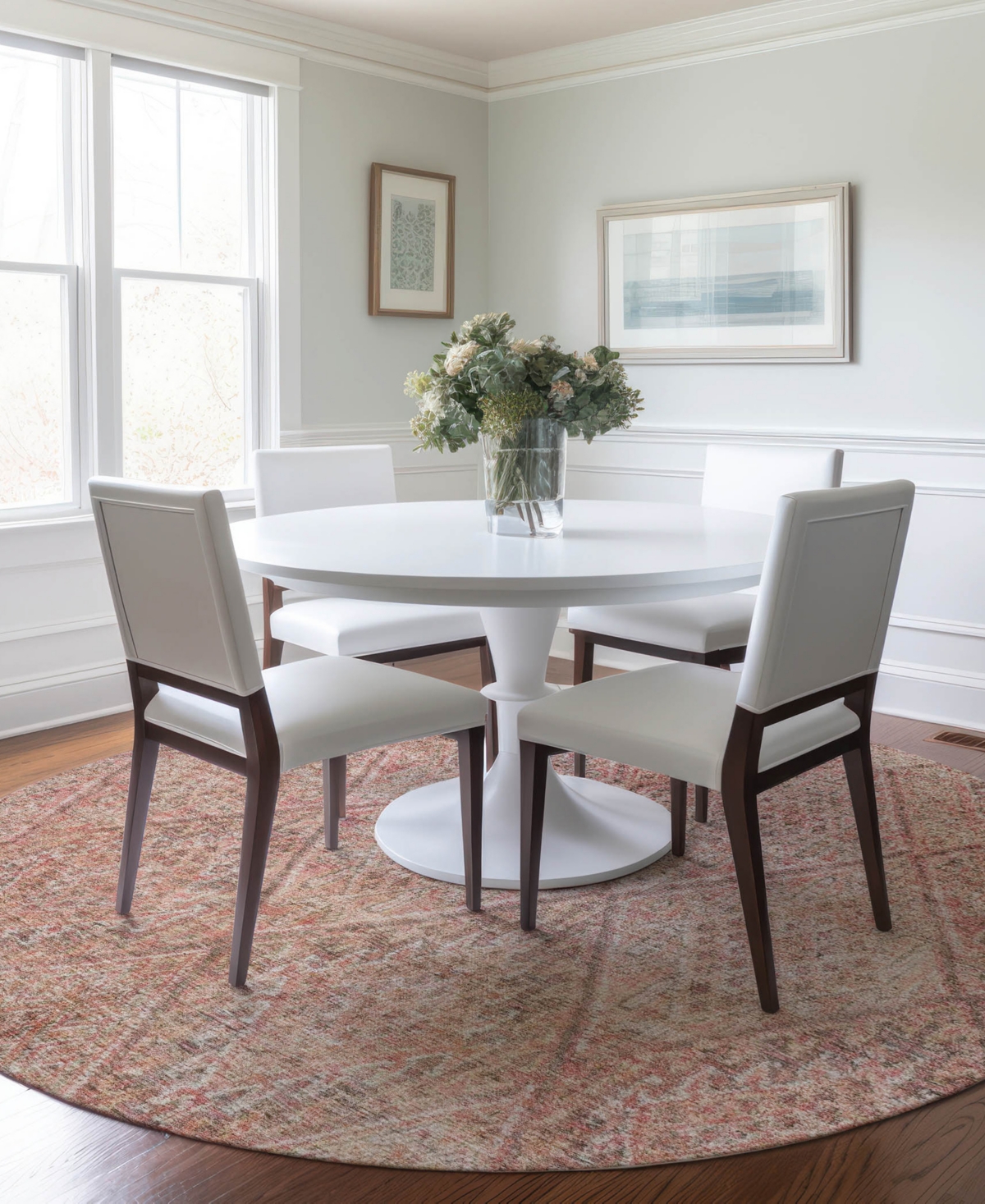 Dalyn Karaj Kj10 8'x8' Round Area Rug In Brown