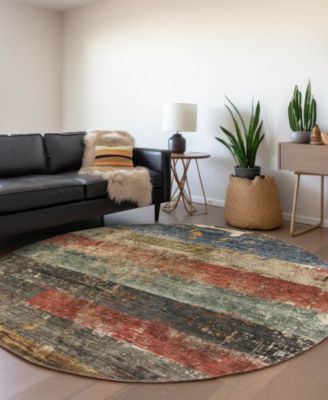 Nouveau Washable NV6 8'x8' Round Area Rug