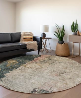 Nouveau Washable NV15 8'x8' Round Area Rug