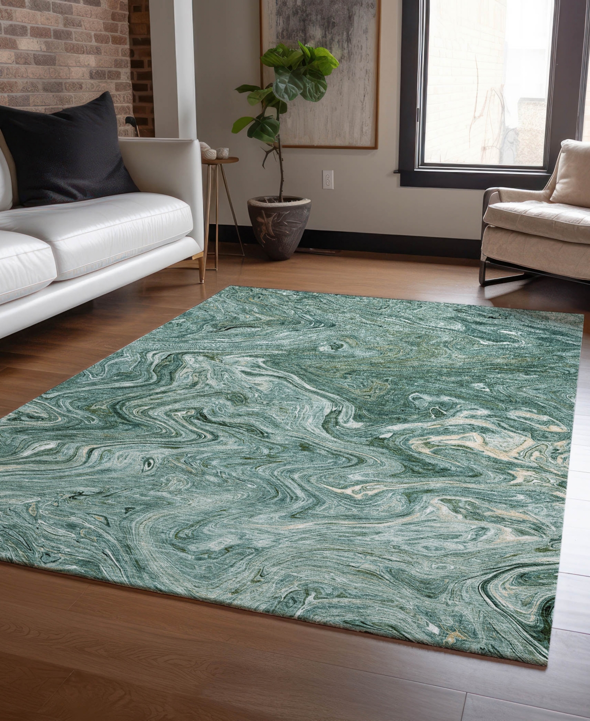 Dalyn Ravenna Rn8 8'x10' Area Rug In Green
