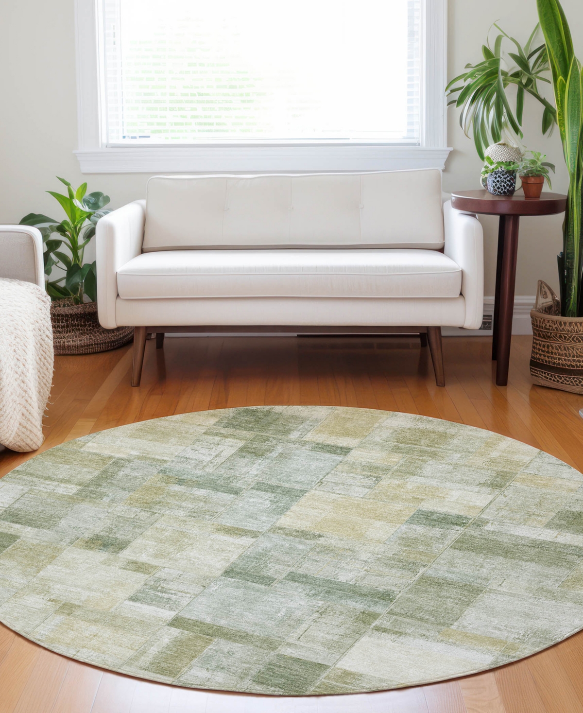 Dalyn Ravenna Rn4 8'x8' Round Area Rug In Green