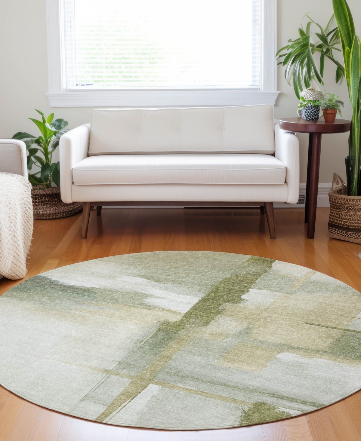 Dalyn Ravenna Rn9 8'x8' Round Area Rug In Green