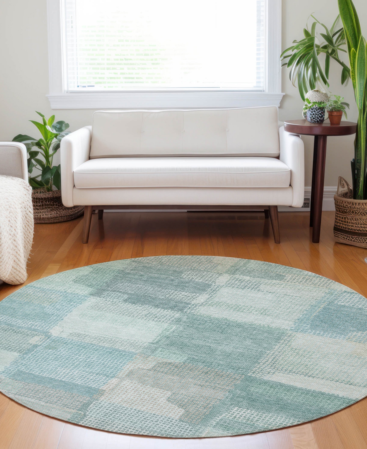 Dalyn Ravenna Rn10 8'x8' Round Area Rug In Blue