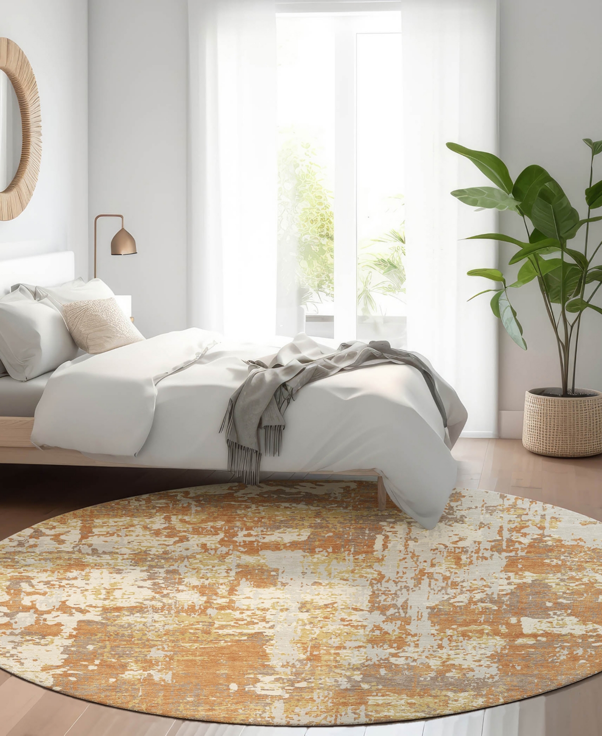 Dalyn Kochi Kc7 8'x8' Round Area Rug In Brown