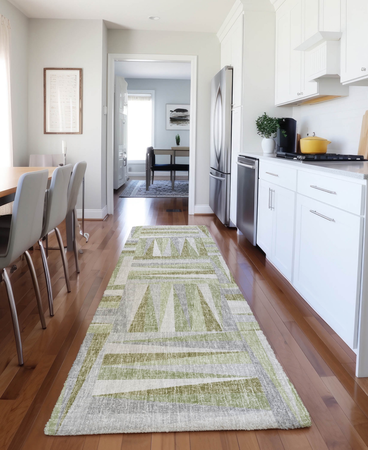 Dalyn Lorenzo Ln2 2'3"x7'6" Runner Area Rug In Green