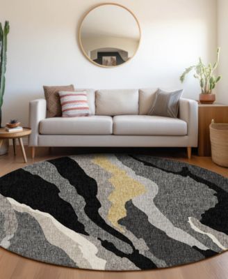 Lorenzo Washable LN4 8'x8' Round Area Rug