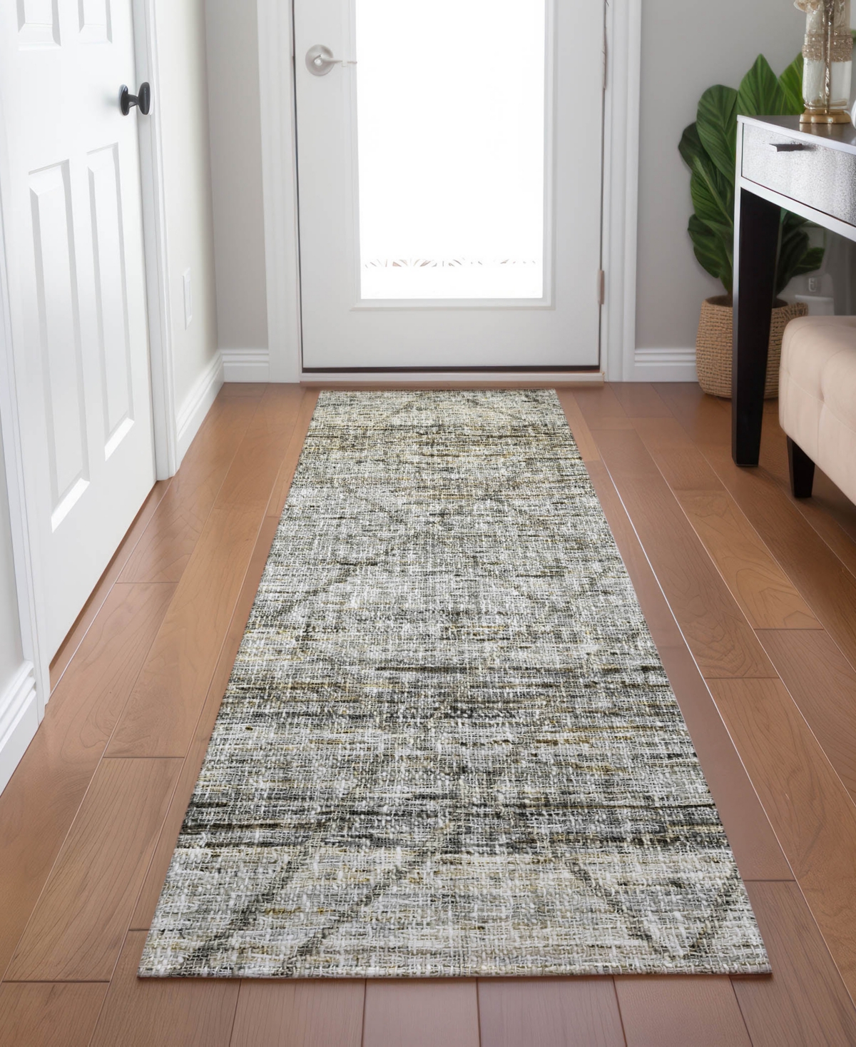 Dalyn Portico Po1 2'3"x7'6" Runner Area Rug In Gray