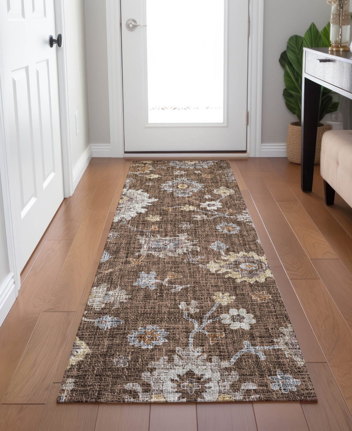 Dalyn Portico Po6 2'3"x7'6" Runner Area Rug In Brown
