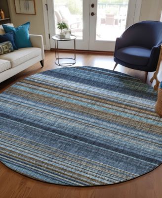 Portico Washable PO2 8'x8' Round Area Rug