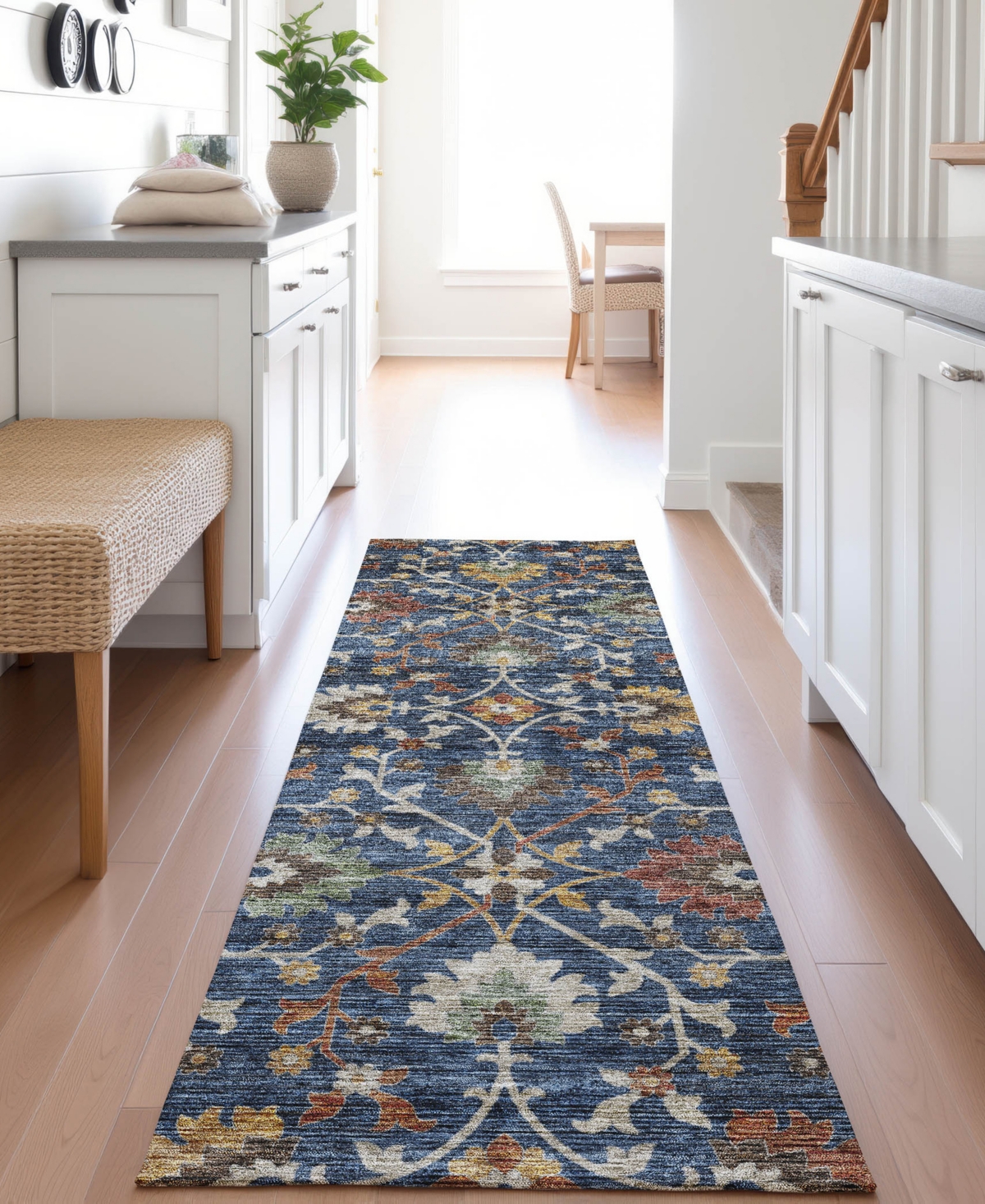 Dalyn Silk Road Sr4 2'3"x7'6" Runner Area Rug In Blue