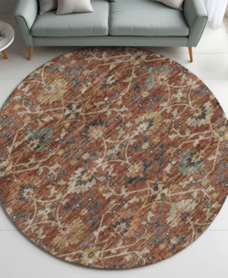 Silk Road Washable SR4 8'x8' Round Area Rug