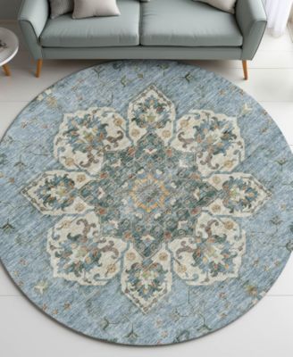 Silk Road Washable SR6 8'x8' Round Area Rug