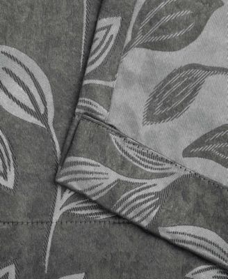 Modern Leaves Room Darkening Grommet Top Curtain Panels, 42" x 96" (Set of 2)
