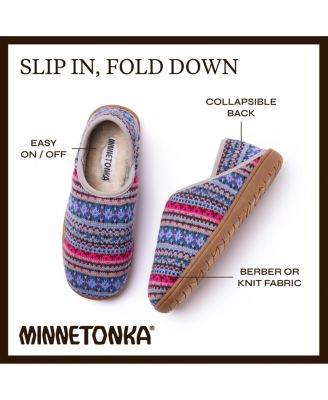 Women's Packaway Fabric Slipper Collabsible Heel