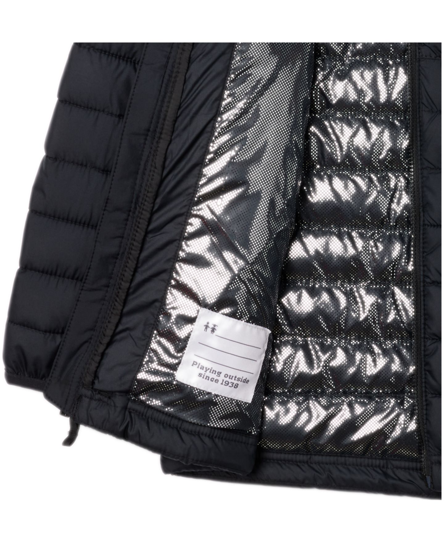 Куртка Columbia Powder Lite II Quilted Colorblocked Full-Zip Hooded Jacket для мальчиков, цвет: Чёрный — фото 3