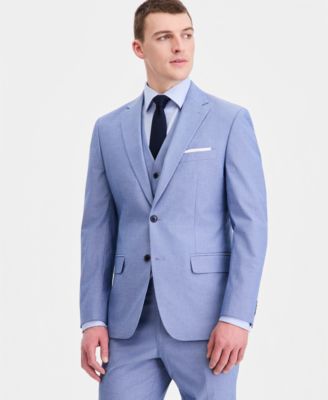 Men's Modern-Fit TH Flex Stretch Chambray Suit Separates Jacket