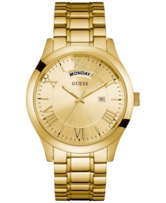 GUESS Men's Gold-Tone Stainless Steel 