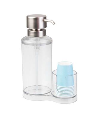 Mouthwash Caddy with Cup Holder - Clear/Brushed