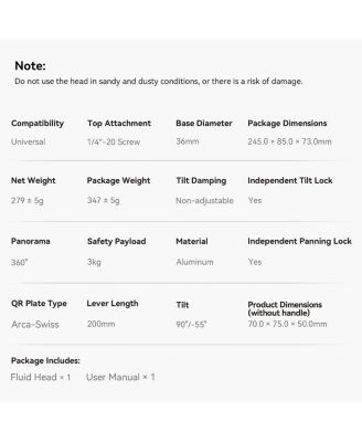 Selection CH10 Compact Fluid Head