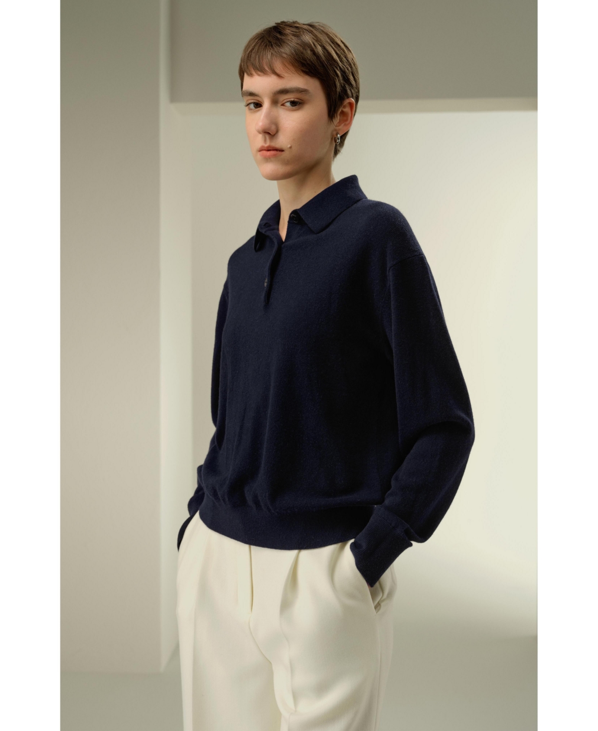 Lilysilk Women's Baby Cashmere Polo Shirt