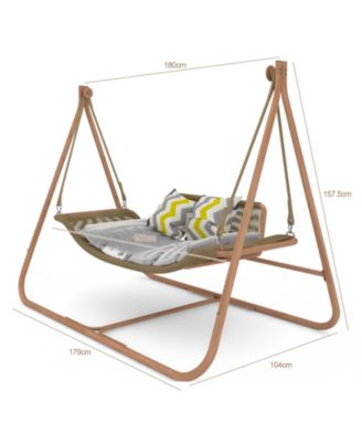 570 lb Capacity Hammock Swing Chair with Stand for Indoor and Outdoor Use