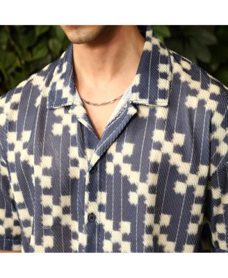 Men's Dice Mesh Oversized Shirt