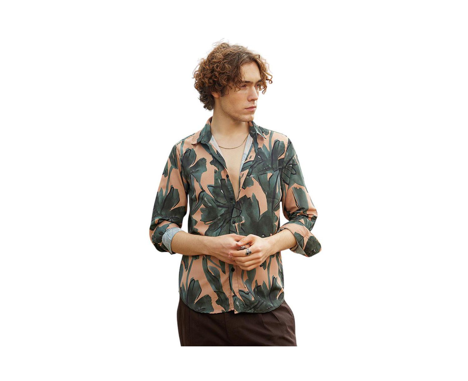 Men's Artistic Botanical Shirt